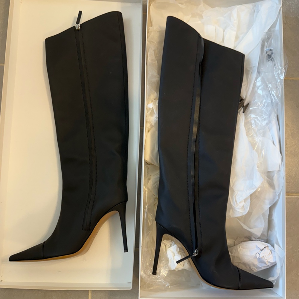 Brand new black stiletto boot